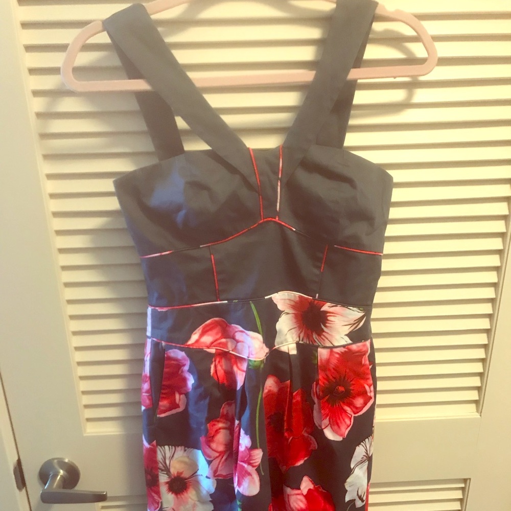 Anthropologie bustier floral dress